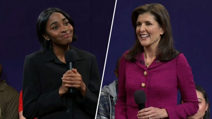 Ayo Edebiri and Nikki Haley on 'SNL'