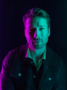 Glen Powell at the Deadline Portrait Studio during the 2024 Sundance Film Festival on January 21, 2024 in Park City, Utah.