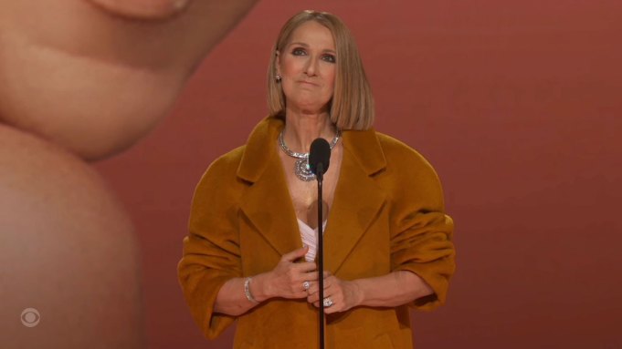 Celine Dion at the Grammys