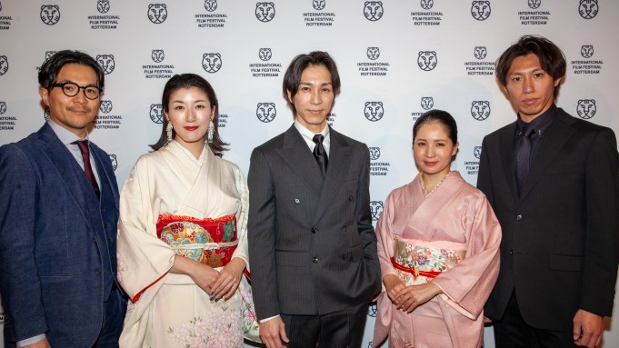 Rei director Toshihiko Tanaka (c) with cast at IFFR